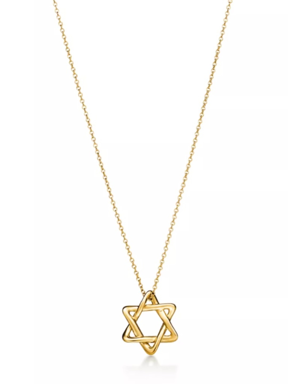 Tiffany & Co Star of David Necklace 18K Gold Pristine - RETAIL 1800.